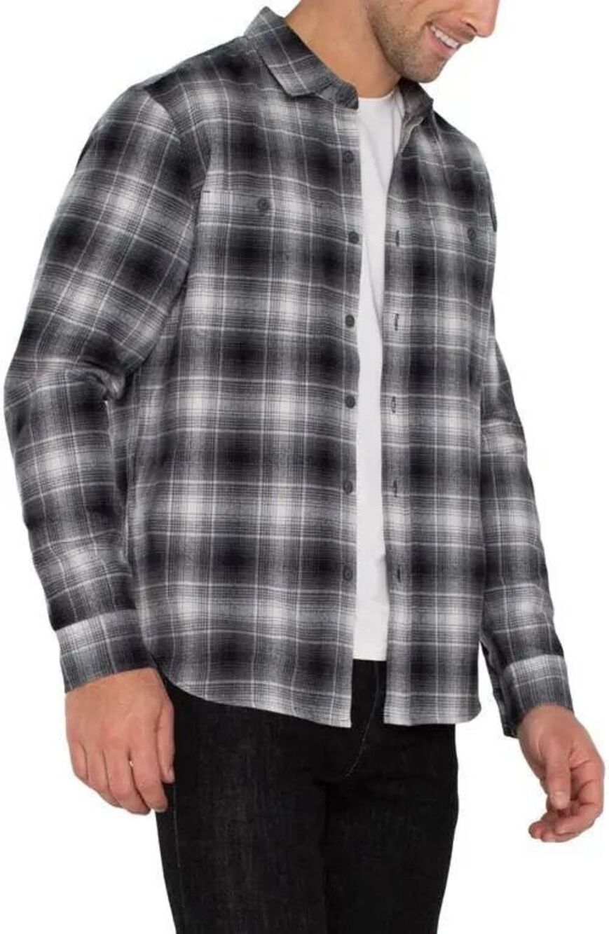 Liverpool Men's Plaid Collared Long Sleeve Button Up Shirt Multicolor Medium NWT